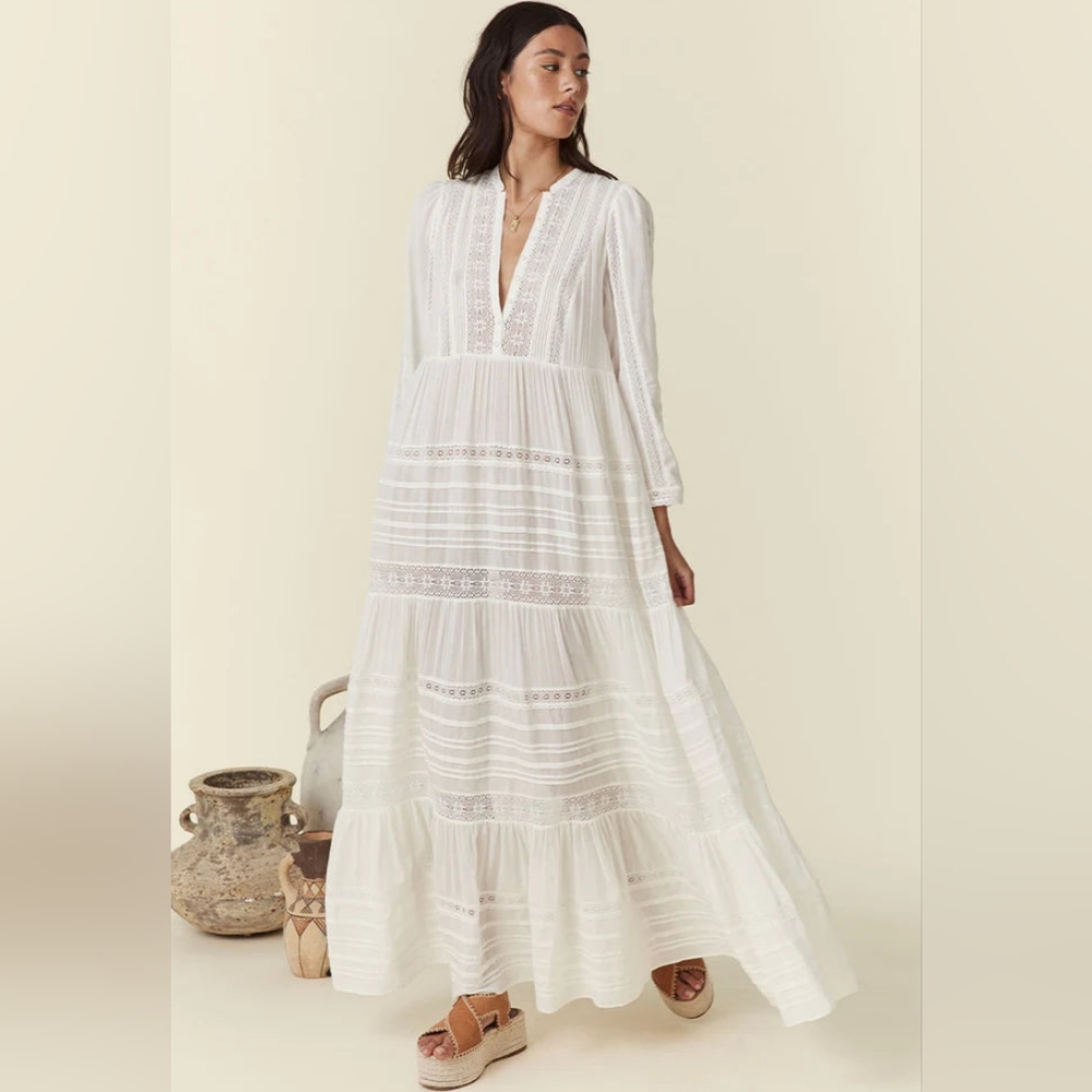 Spell Brand New Teodora Gown -white